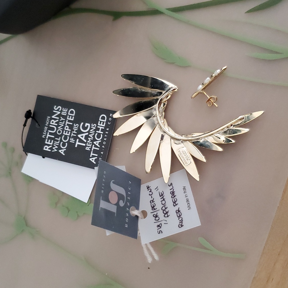 Rosantica "Apache" River Pearls Ear Cuff & Earring Set - Picture 6 of 9